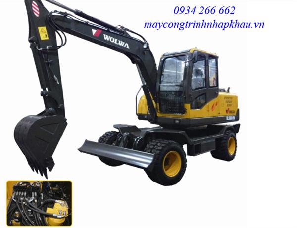 máy xúc đào bánh lốp trung quốc gầu 0.32m3 hiệu WOLWA