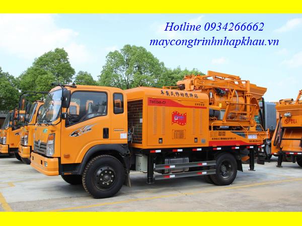 Bơm trộn bê tông kết hợp gắn trên xe tải tự hành