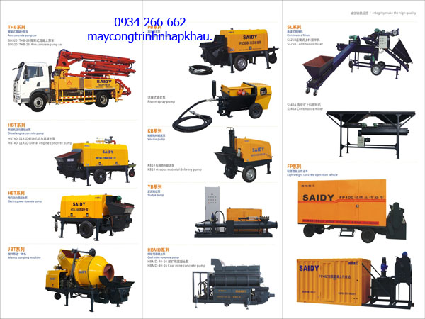 Bơm bê tông tĩnh 40m3 trung quốc hiệu SAIDY