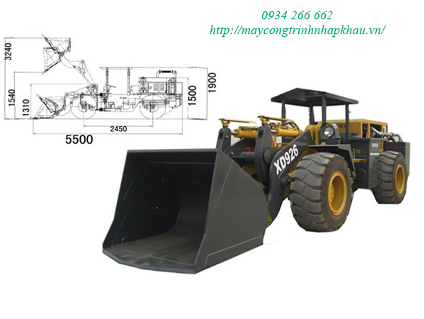 Máy xúc lật chui hầm gầu 1.8m3 model XD926