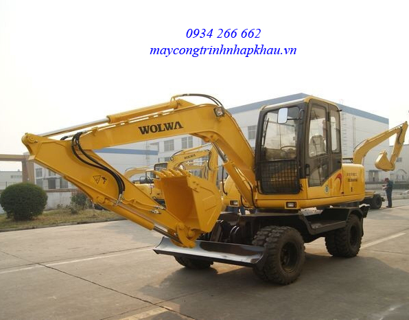 Máy xúc đào bánh lốp trung quốc gầu 0.24m3 hiệu WOLWA