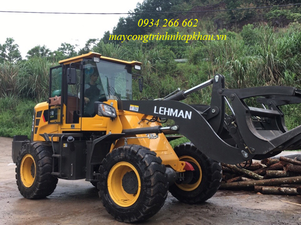 MÁY XÚC LẬT KẸP GỖ TRUNG QUỐC GẦU 1.2M3 HIỆU LEHMAN